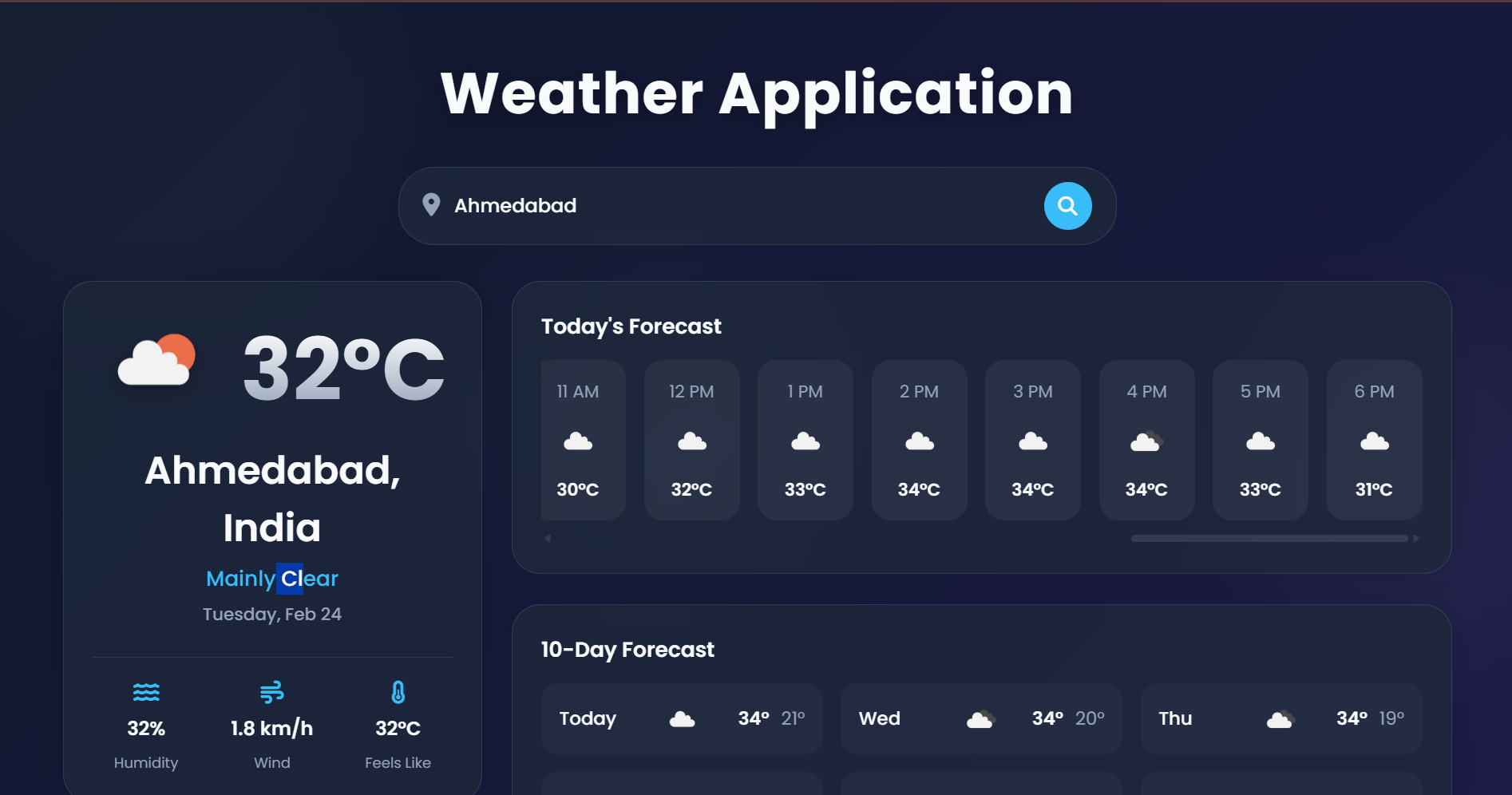 Modern Weather Application